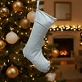 thumbnail image 6 of Christmas Socks Soft Velvet Stockings, Festive Scene Decoration Hanging Accessories, Comfortable Christmas Stockings Add Holiday Decor and Serve as Charming Gift Bags for Loved Ones, Blue, 1pcs, 6 of 7