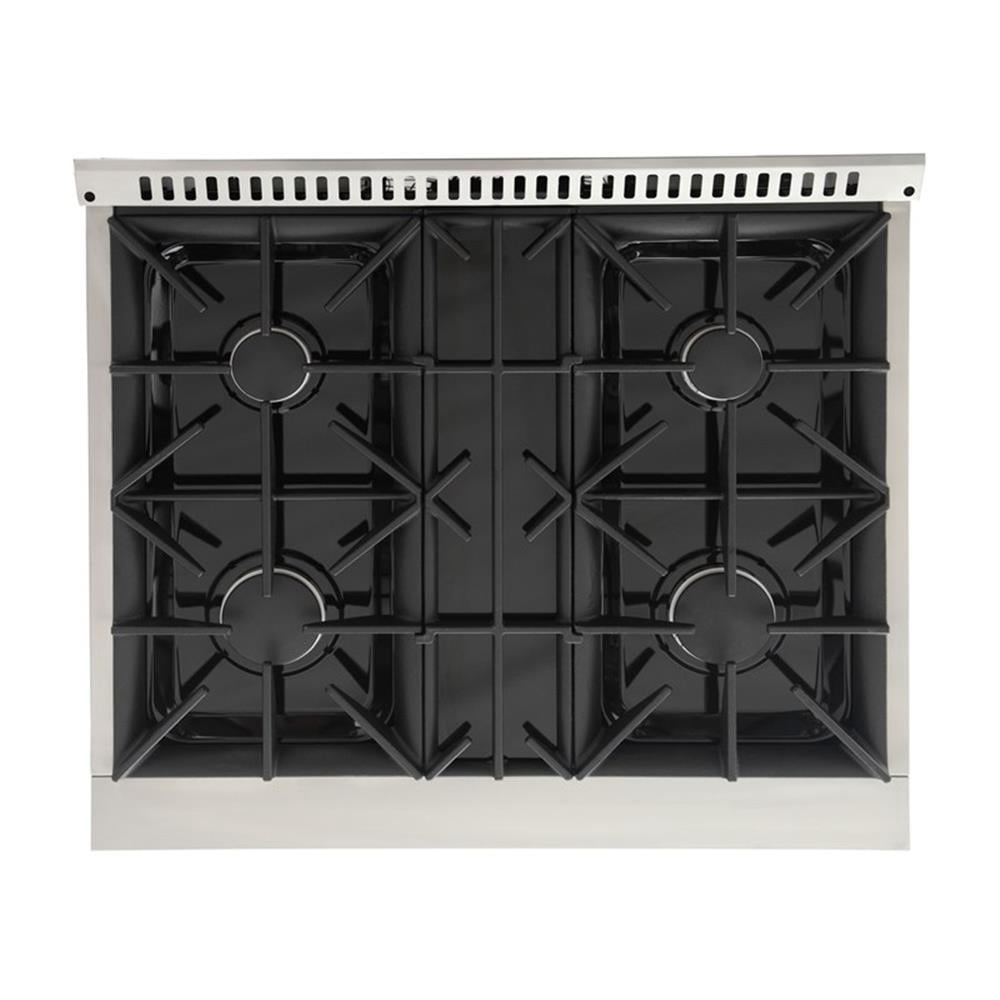 Pemberly Row 30" 4.2 cu. ft. Dual Fuel Range Propane Gas Sealed Burners in Black