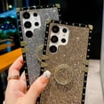 thumbnail image 6 of for Samsung Galaxy S25 Ultra Case with Ring Stand Holder, Women Fashion Shockproof Plating Bling Rhinestone Glitter Cute Girly Cover Protective Luxury Phone Case for Galaxy S25 Ultra (White), 6 of 13