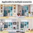 thumbnail image 6 of Teal Grey Kitchen Curtains Short 45 Inch Length, Modern Oil Painted Abstract Art Aesthetics Grommet Top Bedroom Living Room Curtains, Light Filtering Cafe Curtain Drapes 2 Panels Set 84''x45'', 6 of 9