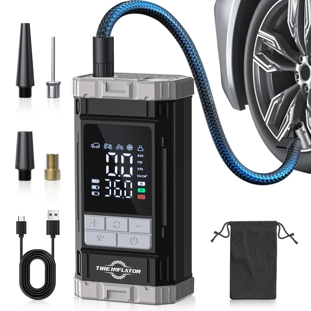 Inflador de Neumáticos Compresor de Aire Portátil Aneson 150 PSI