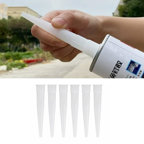20pcs Universal Caulking Nozzle Glass Glue Tip Mouth Home Construction TooR1SWL