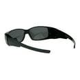 thumbnail image 4 of Polarized 57mm Womens Side Rhinestone Trim Narrow Rectangular Fit Over Sunglasses Grey Black, 4 of 4