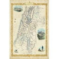 thumbnail image 2 of Rapkin, J. 23x32 Gold Ornate Wood Framed with Double Matting Museum Art Print Titled - Vintage Map of Palestine, 2 of 4