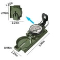 thumbnail image 3 of Dvkptbk Compass for Hiking Multifunctional Military Sighting Navigation Compass with Waterproof Compass for Hiking Camping Metal Military Waterproof High Accuracy Compass, 3 of 7