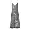 thumbnail image 4 of Summer Savings! Enjoytime Plus Size Sun Dresses for Women Fashion Boho Floral Print V Neck Dress Sleeveless Spaghetti Strap A-Line Women's Birthday Dresses Gift, 4 of 5