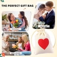 thumbnail image 4 of Mashaouyo Clearance Bag Love Heart Burlap Bag Double Drawstring Beige Burlap Drawstring With Print Pattern, 4 of 4