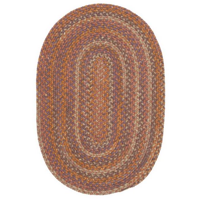 Colonial Mills Rug RU70R024X036 Rustica - Audubon Russet 2 ft. x 3 ft. Braided Rug