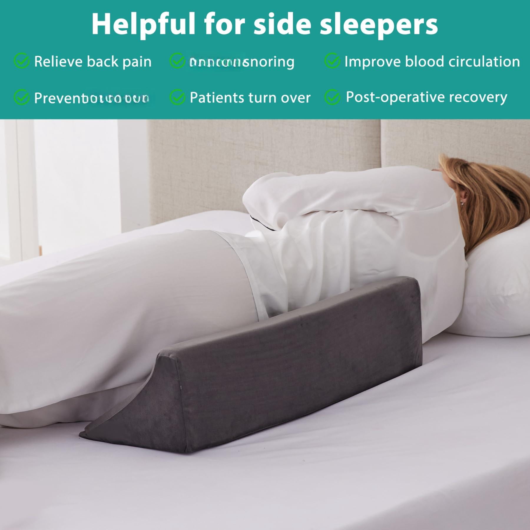 Wedge Pillow For Side Sleeping  Comfort Foam Sleeper Bed Wedges & Body Positioners After Support Preventing Short Plush