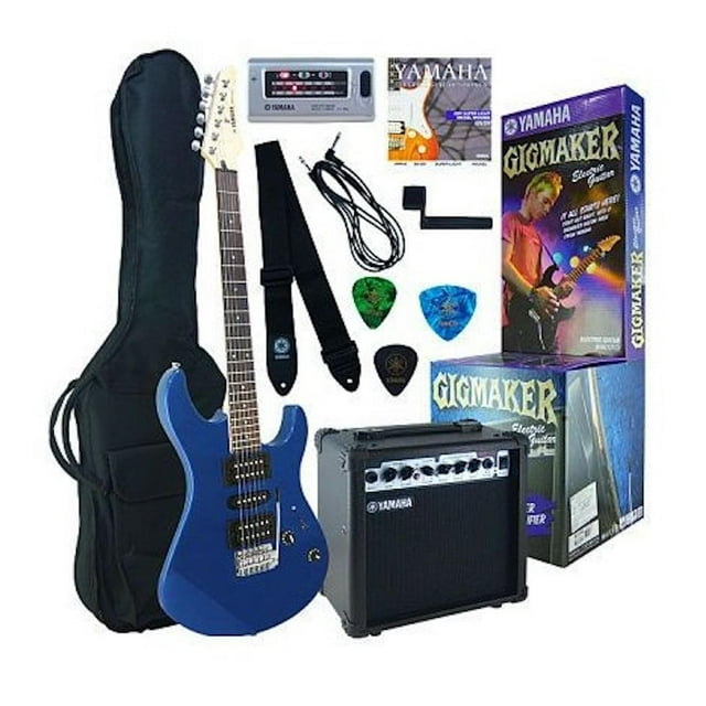 Paquete de Guitarra Azúl Metálico Yamaha ERG121GPIIMTU