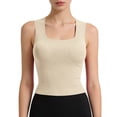thumbnail image 1 of LVHAOGJOB Solid Color Tank for Women Sleeveless Tops Square Neck Womens Shirts Summer, 1 of 4