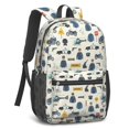 thumbnail image 2 of Police and Helicopter White Pattern 17" Waterproof Oxford School Backpacks for Teens, S-Shape Padded Straps, for School, Travel, Hiking, Camping, 2 of 5