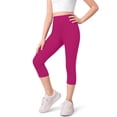 thumbnail image 3 of Sweet Hearts 3-Pack Girls Capri Leggings- Elastic Waist Capris for Girls Pants Tween Girls Clothes Clothing Made in USA, 3 of 6