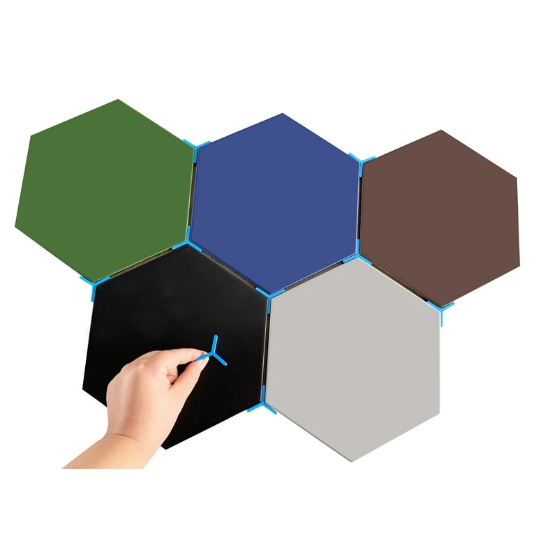 Blue Color Y Type Hex Tile Wall Leveling Clips 1 8 inch Hexagonal Porcelain Tile Leveling System 100pcs Kitchen Tile Wall Pattern Spacer