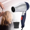 thumbnail image 4 of Hair Dryer Foldable Hair Dryer Mini Hair Dryer Portable Hair Dryer Mini Hair Blow Dryer Lightweight Foldable Mini Hair Dryer Portable Adjustable Blow Dryer EU Plug 220V Silver, 4 of 8