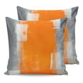 thumbnail image 7 of Outdoor Throw Pillow Cover Abstract Modern Minimal Art Waterproof Cushion Covers 2 Pack Orange Gray and White Color Block Pillow Cases Home Decoration for Patio Garden Couch Sofa, 7 of 7