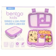 Bentgo Kids Lunch Box - Purple, Leak-Proof Bento Lunch Box for Kids, Durable, BPA-Free, Dishwasher Safe, Perfect for School Lunches
