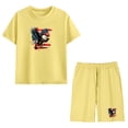 thumbnail image 6 of CHUMUD Boys 4th of July Shorts Sets 2 Piece Eagle Soaring Graphic T-Shirt & Pull on Elastic Shorts Red White Blue Tees Stars Stripes Shirts Kids American Flag Clothes Size 4-13, 6 of 9