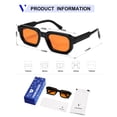thumbnail image 5 of Gafas de sol VANLINKER Retro Chunky Rectangle VL9823 Negro/Naranja, 5 of 5