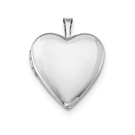 Primal Silver Sterling Silver Rhodium Plated 20mm Heart Locket Necklace