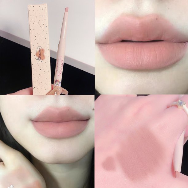 Lápiz delineador de labios mate aterciopelado 3D Lips, resistente al agua, duradero, lápiz labial voluminoso, contorno natural, maquillaje de línea de labios