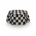 thumbnail image 3 of Colorful Ottoman Cover, Checkered Dotted Tile, 2 Piece Slipcover Set with Ruffle Skirt for Square Round Cube Footstool Decorative Home Accent, Standard Size, Multicolor, by Ambesonne, 3 of 5