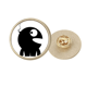 thumbnail image 1 of Universo Alien Monster Alien Broche de oro metálico circular, 1 of 3