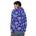 thumbnail image 4 of Wukai crystal Skull flower star Print Men's Zip-Up Hoodie,Fleece Full-Zip Hoodie for Men, Hooded Sweatshirt-XX-Large, 4 of 5