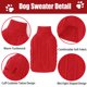 thumbnail image 4 of Suéter NQ Ropa cálida para cachorros y gatos de punto con cuello alto grande rojo, 4 of 4