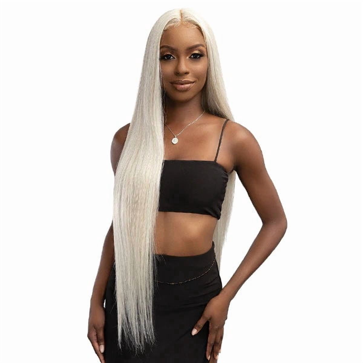 Janet Collection Remy Illusion X-Long Human Hair Blend HD Lace Front Wig - Paki