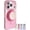 Pink-White, variant on Magnetic Gradient Double Layer Phone Case with Adjustable Kickstand, 2 in 1 Full Coverage Protective Magnetic Cell Phone Cover (Orange-Blue,15)