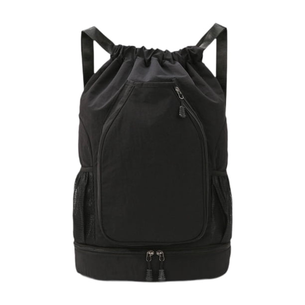 Bolsa para raqueta de bádminton, bolsa de baloncesto, accesorios decorativos, mochila de tenis multifunción, mochila de baloncesto para gimnasio al Negro