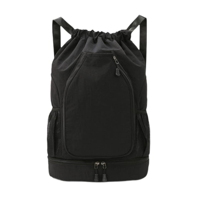 Lipstore Badminton Racket Bag Decor Basketball Bag for Camping Gym Outdoor Activities Black