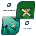thumbnail image 3 of TABLZONE 4Pcs Portable Golden Pool Cue Bridge Head for Accurate Positioning and Comfortable Grip, 3 of 8