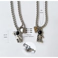 thumbnail image 4 of 2 collares de acero inoxidable para parejas, astronomía, astronauta, collares a juego para parejas, regalo del día de San Valentín para él y ella, 4 of 5