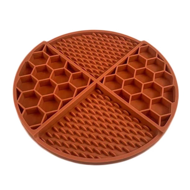 Greeniant Alfombrilla de alimentación Almohadilla Licky Ralentización Comer Multicolor Lavable Resistencia al desgaste Estable Anti-golpe Práctico Suministros para perros Café Greeniant PT005058-09