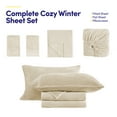 thumbnail image 3 of Ultra Soft Microplush Solid Fleece Sheet Set, Beige - King, 3 of 6