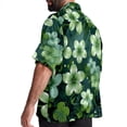thumbnail image 3 of Saint Patrick's Day Men's Printed Casual Button Down Short Sleeve Beach Shirts, 3 of 6