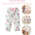 thumbnail image 5 of WESIDOM Baby Girl Clothes 0-24M Newborn Girls Outfits Lace Romper+Floral Pants+Cute Bow Hat Infant Babys 3Pcs Set, 5 of 6