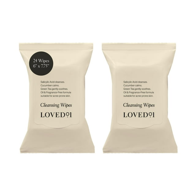 Loved01 Toallitas limpiadoras para rostro y cuerpo con ácido salicílico John Legend Cuidado de la piel Sin aceite ni fragancia Sin enjuague Adecuado para pieles propensas a imperfecciones Paquete de 2