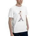 thumbnail image 2 of T-Shirt à Manches Courtes de Base pour Hommes de la Mode des Jeux Sportifs de Paris 2024 Blanc 4TG, 2 of 5