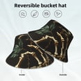 thumbnail image 2 of Sikiie Skeleton Hand Rose Butterfly Reflective Double-Sided Bucket Hat, Sun Hat, for Gardening, Beaching, Camping, Hiking, Fishing, 2 of 6