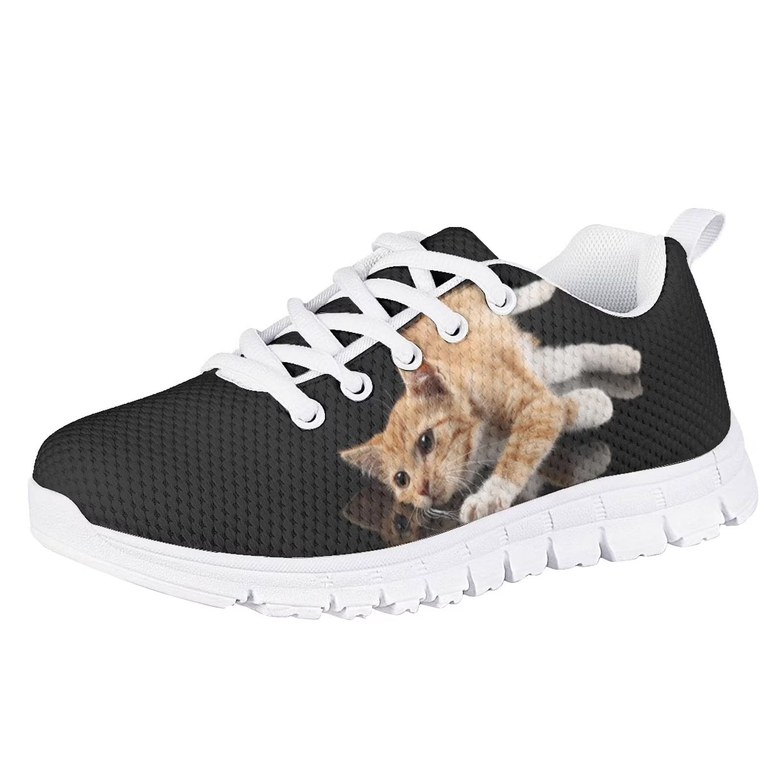 Tennis shoes with cats on them sale