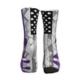 thumbnail image 2 of Athletic Socks Pancreatic Cancer Awareness Flag Sport Running Calf Socks Crew Socks for Men Women, 2 of 7