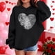 thumbnail image 3 of Sudadera con capucha y estampado de corazón de San Valentín, sudadera de manga larga para niños y niñas, chaqueta para niñas de talla mediana y grande., 3 of 7