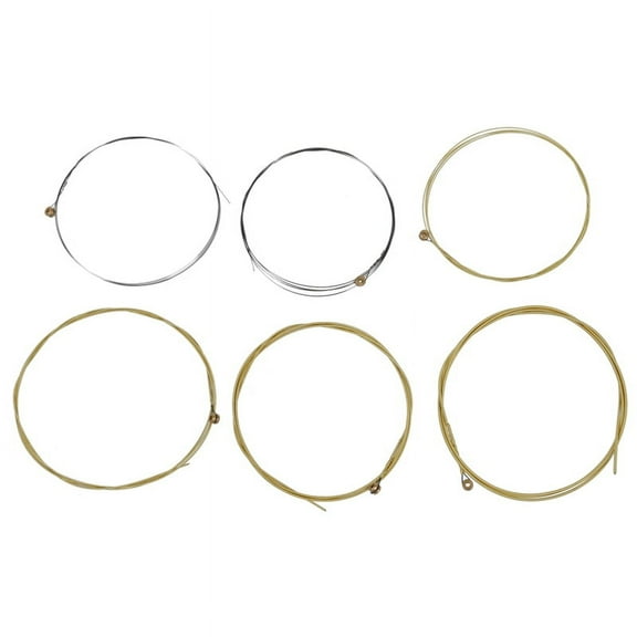 Set 6 Metal Strings for Acoustic Guitar 1 Meter 1M New