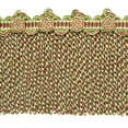 thumbnail image 1 of 5 Pouces (12.5cm) long Alexander Collection Bullion Frange avec Volute Fantaisie et Tête Rosette (Style BFAX5), Rouge Pastèque Multicolore LX06 (Rose Rouge, Jaune Vert, Or Blanc) 5 Yards (15 Pieds/4.5m), 1 of 1