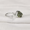 thumbnail image 3 of Natural Peridot Ring, Raw Peridot Gemstone Ring, August Birthstone, Adjustable Star Ring, 925 Sterling Silver, Womens Ring, Christmas, Thanksgiving, Handmade, Statement Jewelry, Rough Gemstone Jewelry, 3 of 5