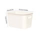 thumbnail image 3 of Cajas de Plástico para Almacenamiento (Paquete de 4) - 25 X 15 X 15 Cm - Organizadores para Dormitorio, Libros, Ropa, Juguetes y Refrigerios - Apilables con Asas - Rosa/Blanco/Amarillo, 3 of 6