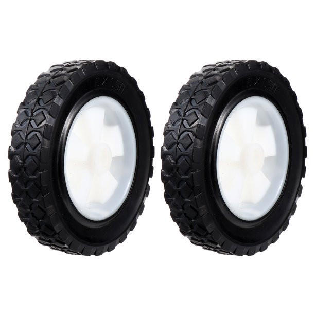 EeaseMX 2 ruedas sólidas para cortacésped de 6 pulgadas sin inflado, piezas para maquinaria de jardinería